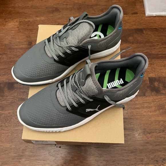 Puma Ignite Elevate Men’s Golf Shoes Gray and Black 9.5 Regular Soft Spikes - Picture 5 of 11